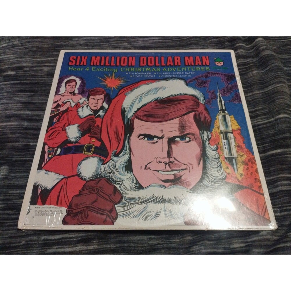 Six Million Dollar Man 4 Exciting Christmas Adventures LP Peter Pan New & Sealed